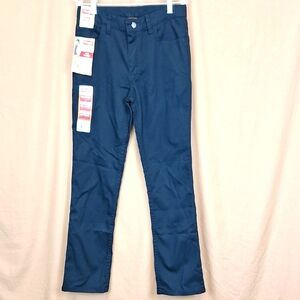 Wrangler 4-way Flex Adjustable Waist Slacks Navy  Pants Blue  New Boys Size 14